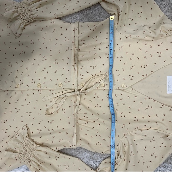 🌟HP🌟OvrSzd XS Oak+Fort Crème Floral Print Prairie Style Long Sleeve Maxi Dress - Picture 10 of 13